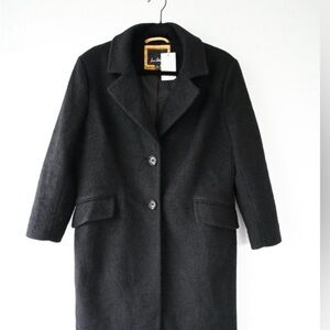 Sam Edelman Black Single-Breasted Wool Coat size 10 (NWOT)$85